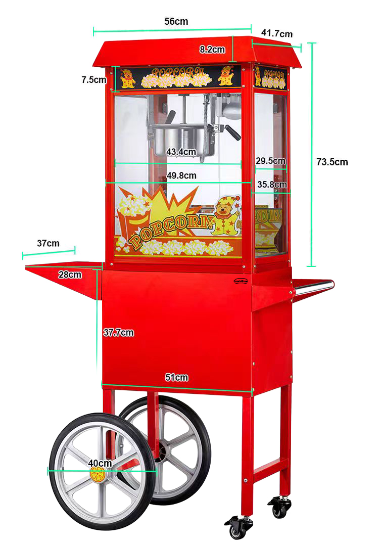 Popcornmachine Met Wielen 1,35 KW - Combisteel — miniature 2
