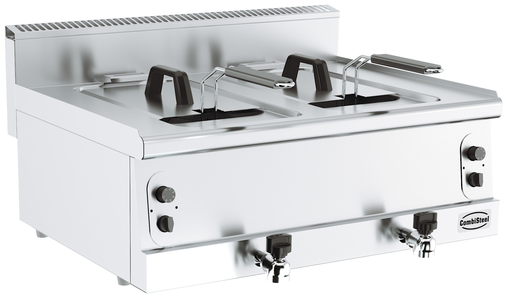 Frituurapparaat In Gaz. 2×8 L Attention, Largeur 800 MM - Combisteel