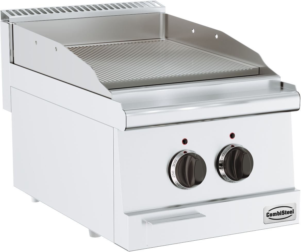 Base 600 Bakplaten Grill In Él. Rainurées