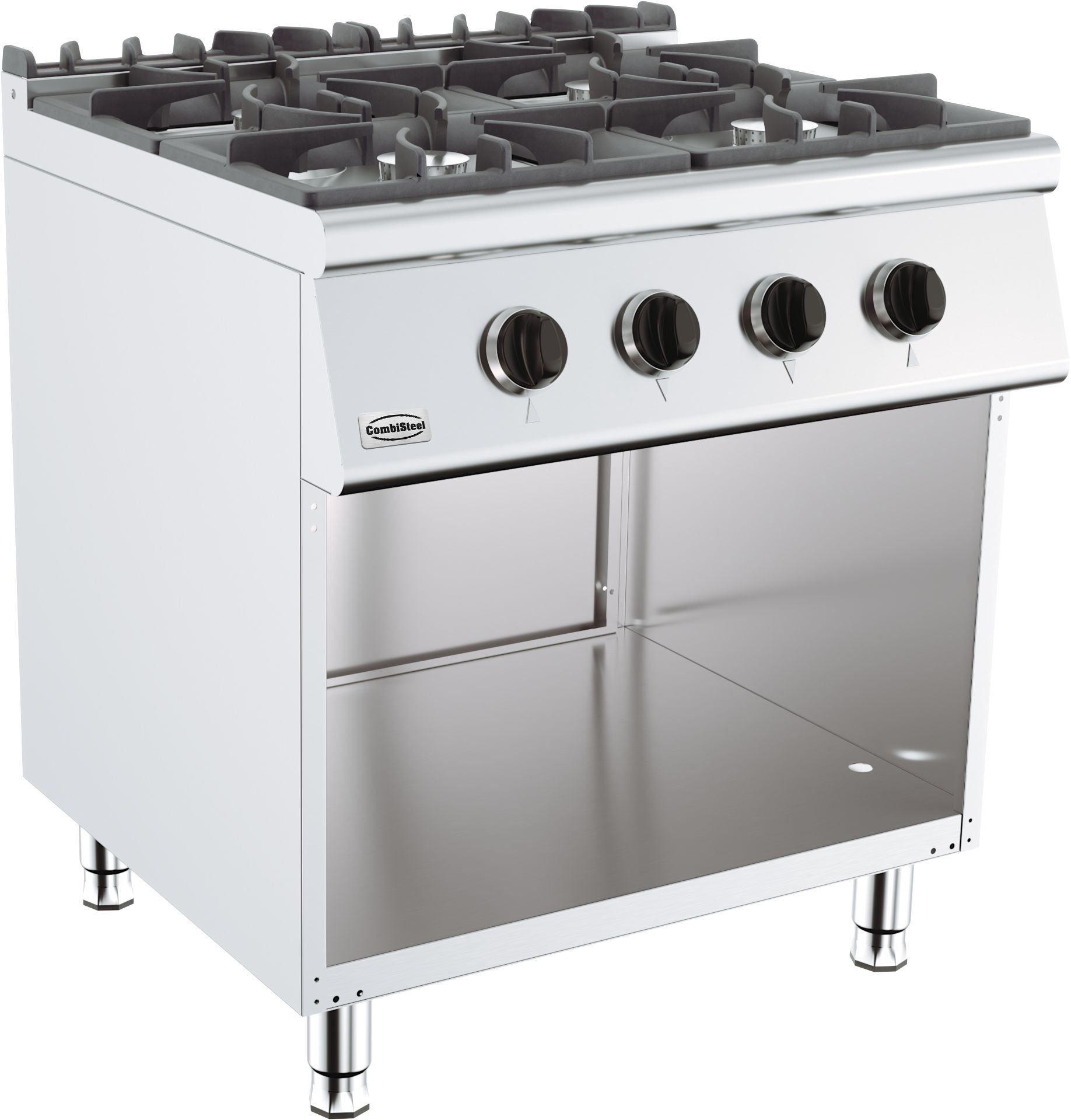 Fornuis Gas 4 Branders - Combisteel