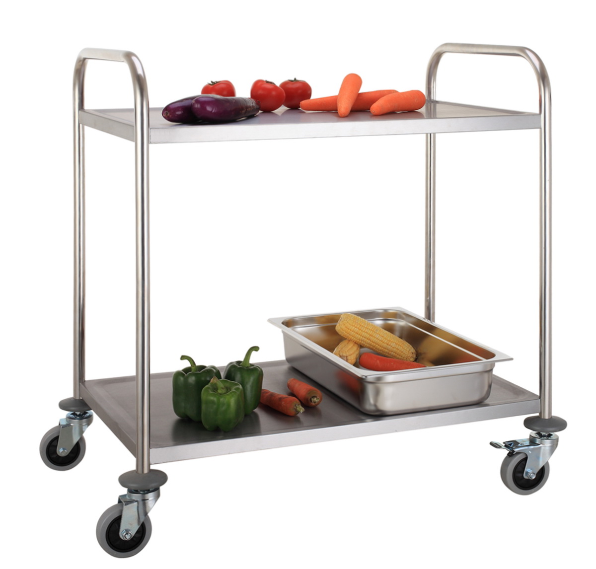 RVS Serveerwagen 2 Niveaus 860 MM - Combisteel — miniature 2