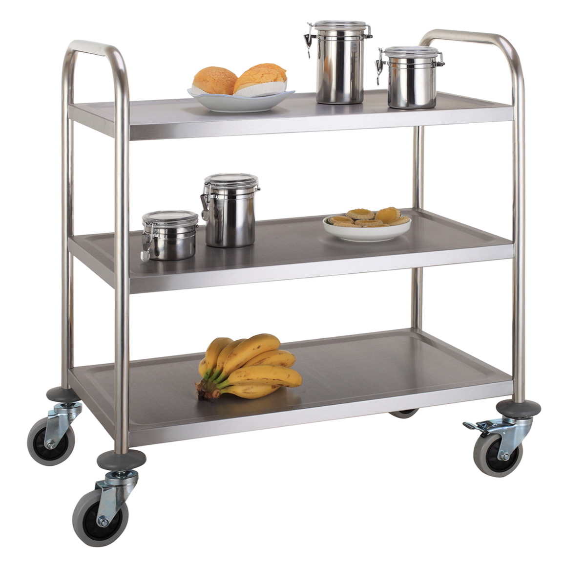 RVS Serveerwagen 3 Niveaus 860 MM - Combisteel — miniature 2