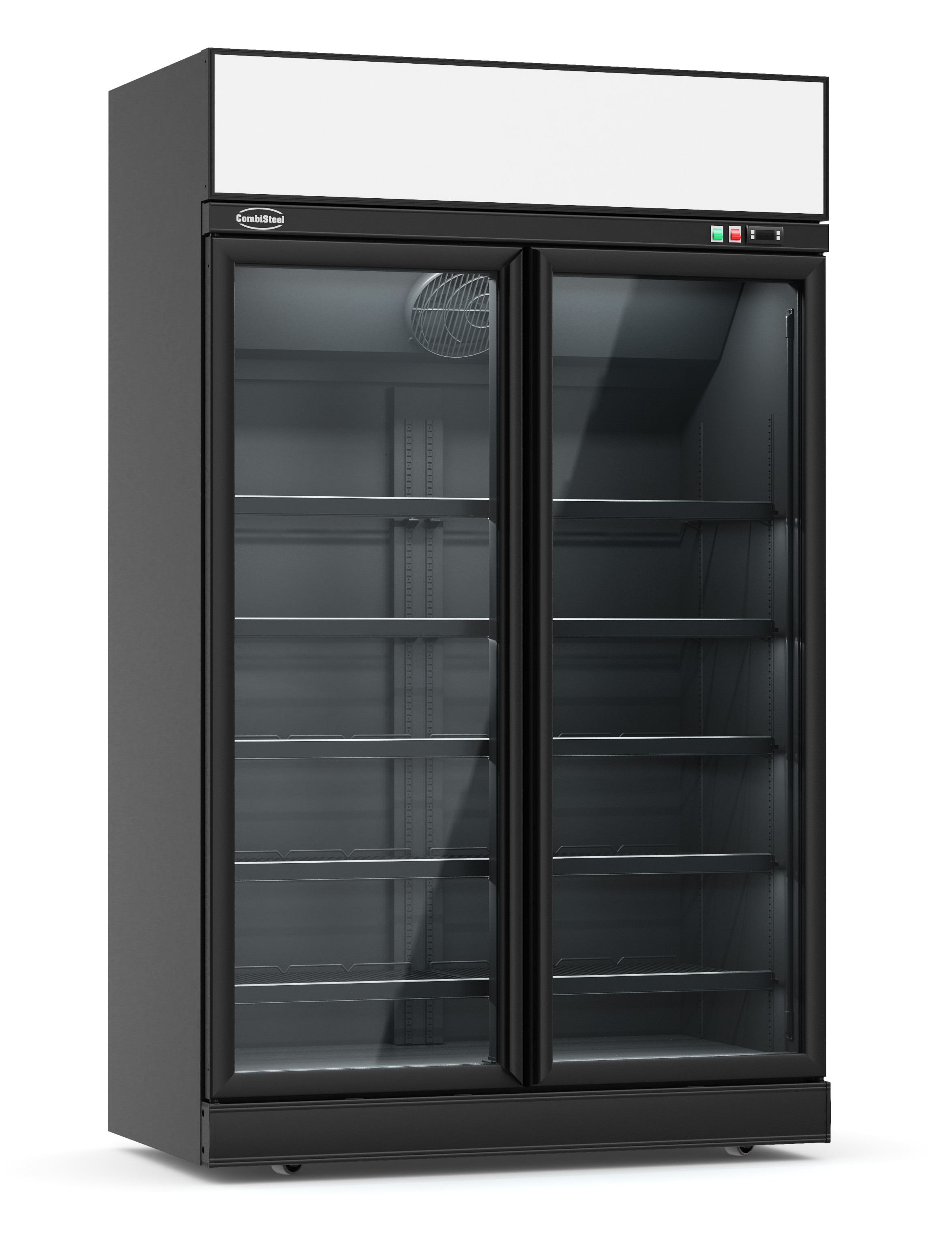 Diepvriezer 2-deurs Zwart Glas Ins-1000f Bl 960 L - Combisteel