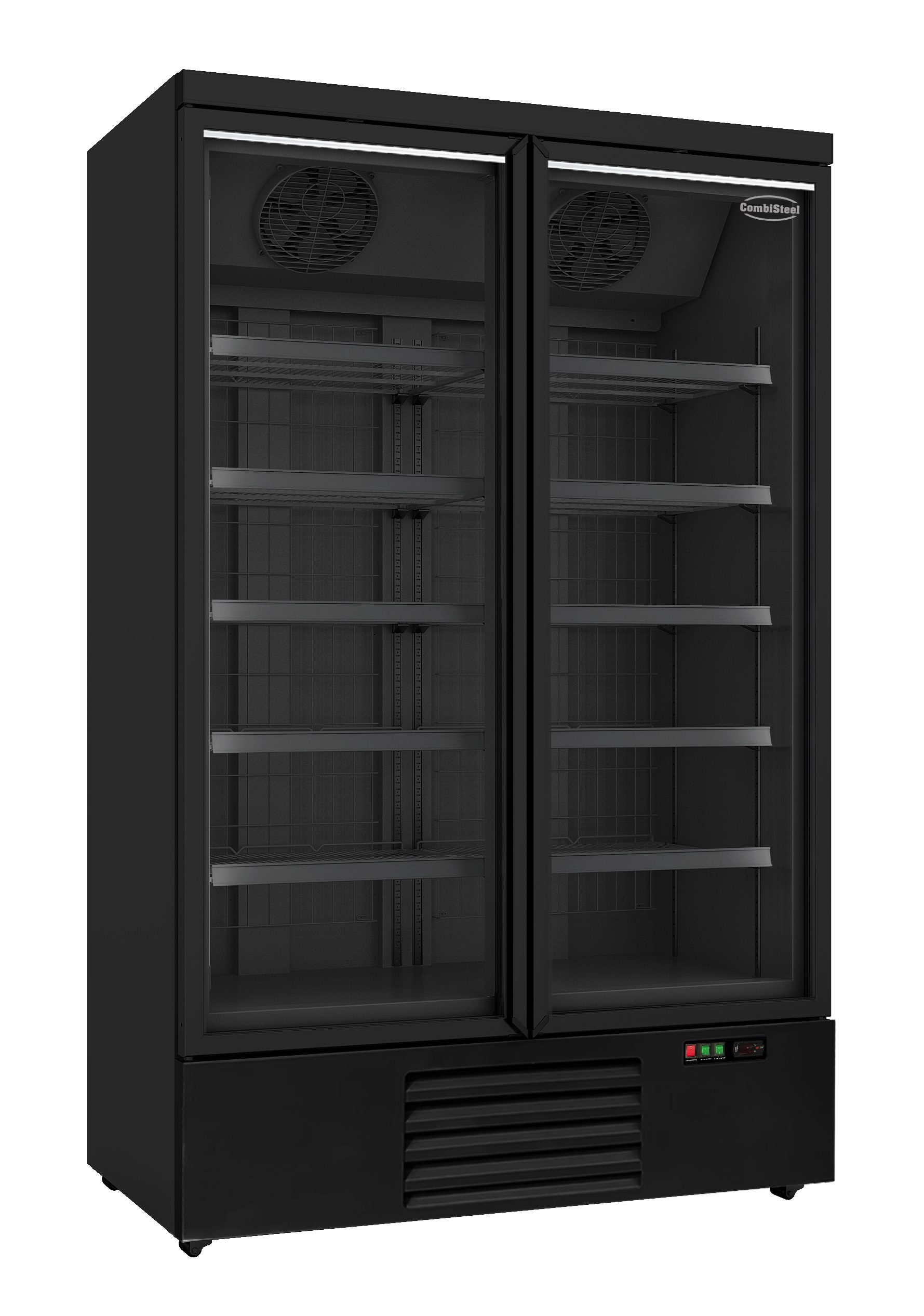 Diepvriezer 2-deurs Zwart Glas Jde-1000f Bl 1000 L - Combisteel