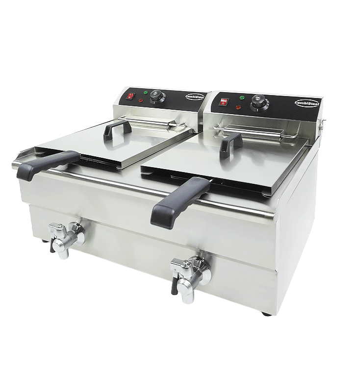 Elektrische Tafelmodel Friteuse 2×10 L - Combisteel — miniature 2