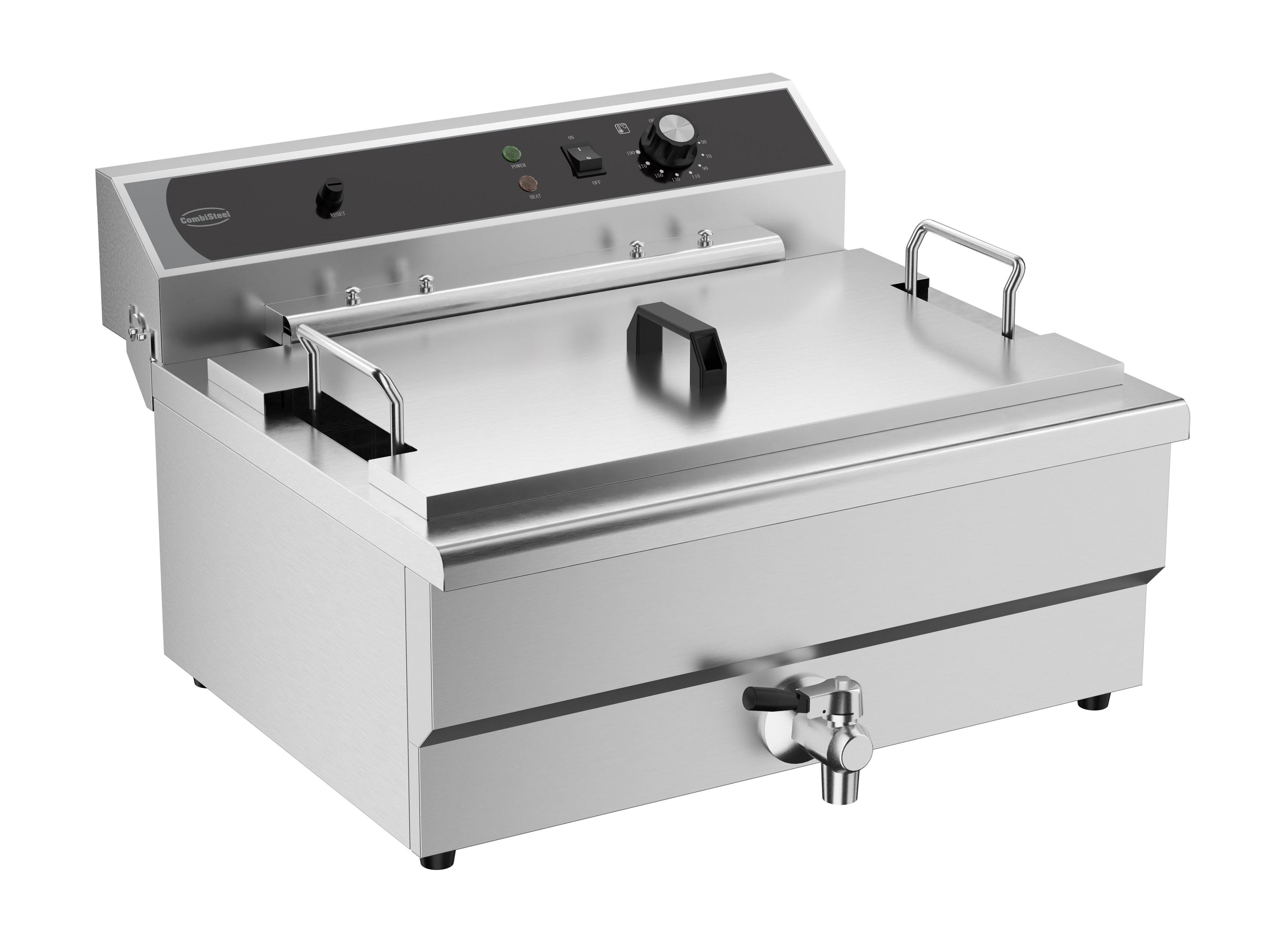 Frituurapparaat Tafelmodel Elektrisch 25 L - Met Robinet Van Vidange 6 KW - Combisteel