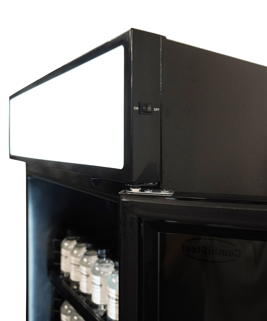 Koelkast 1 Deur In Zwart Glas Met Canopy Sve-450 Blc 400 L - Combisteel — miniature 6