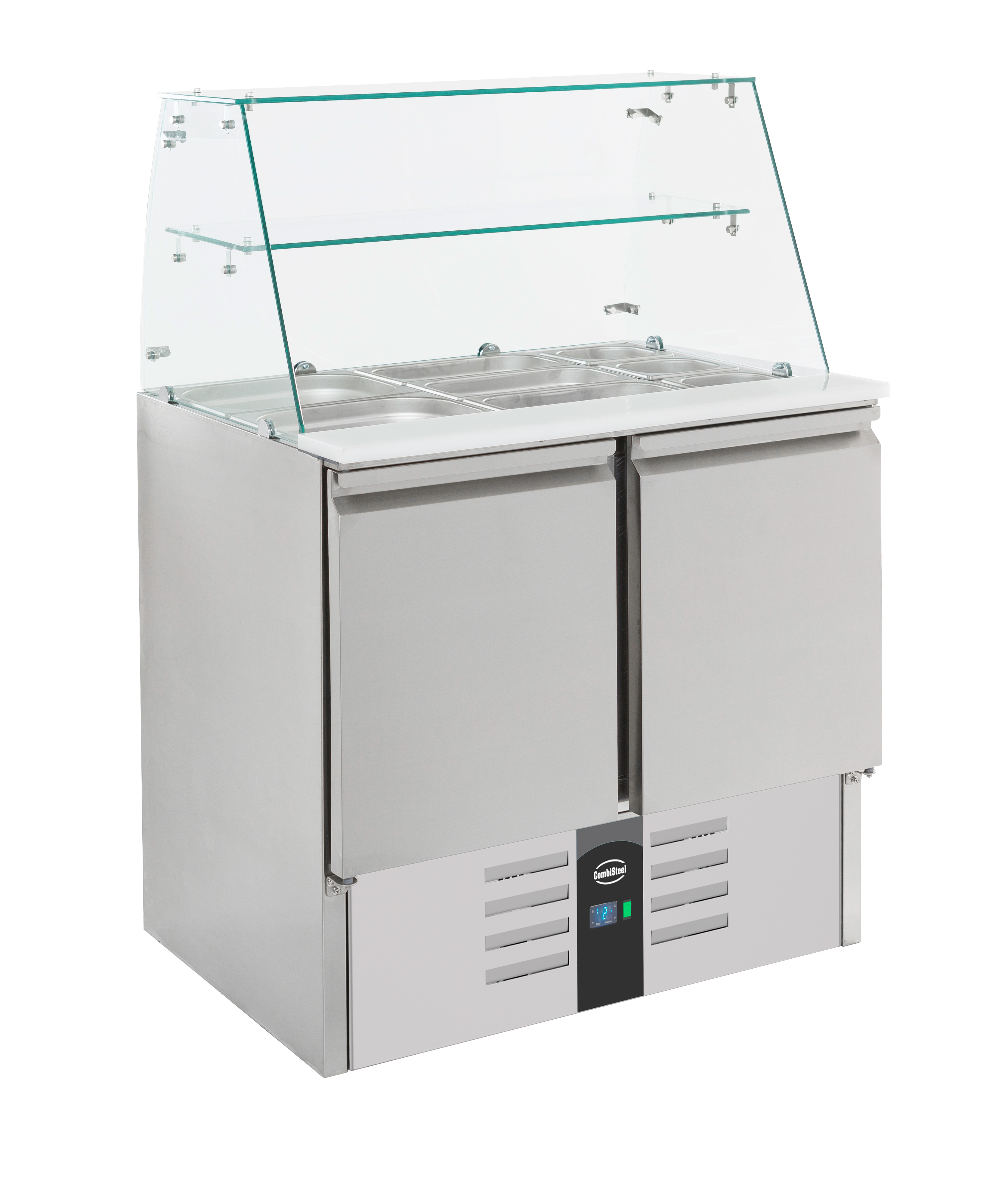Saladette Gekoeld Met Glas 2-deurs - Combisteel