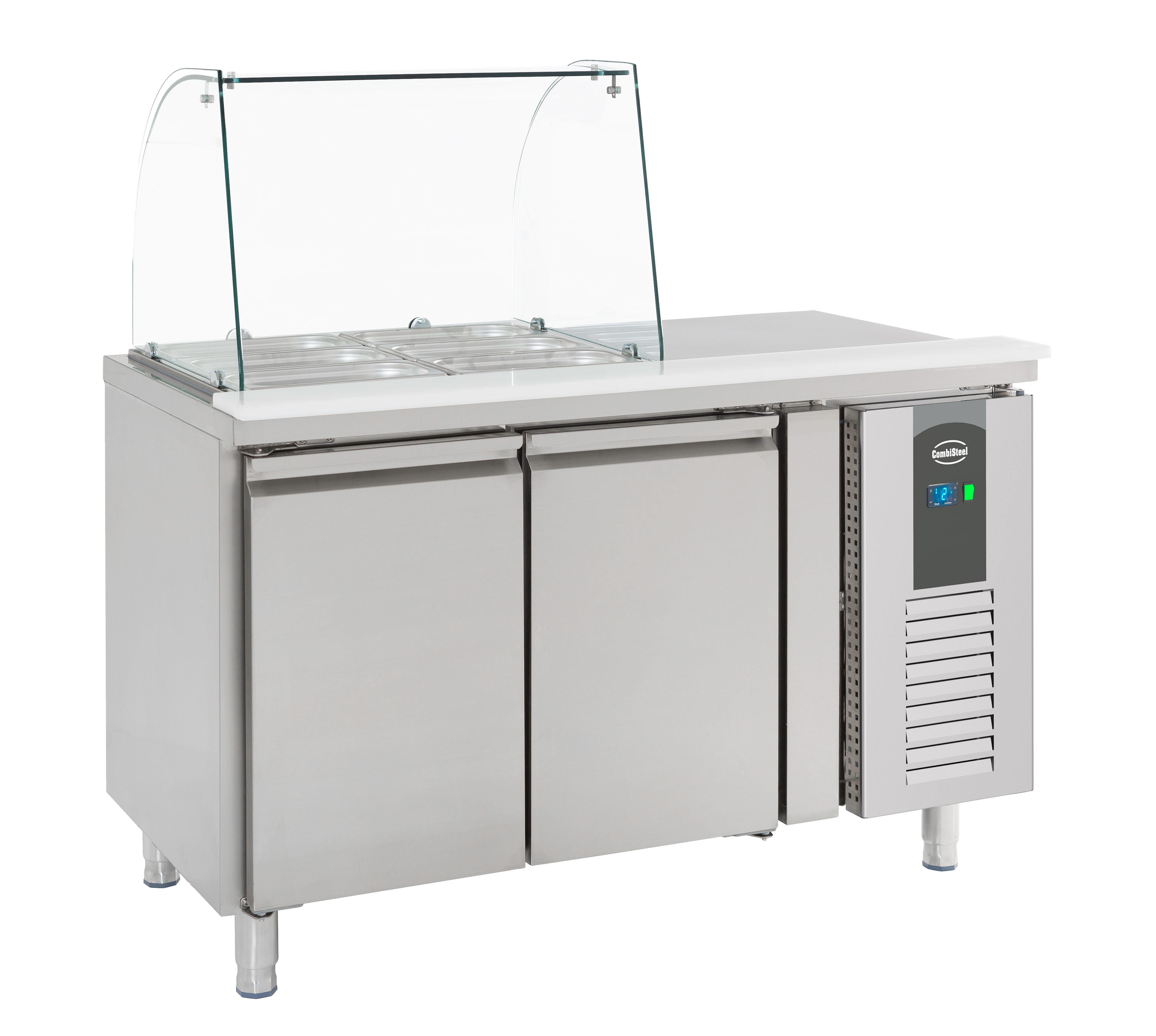 Gekoelde Werkbank Met Glas 2 Deuren 314 L - Combisteel — visuel 1