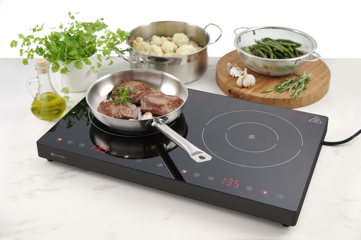 Dubbele Inductiekookplaat Kitchen Line - Hendi — miniature 3