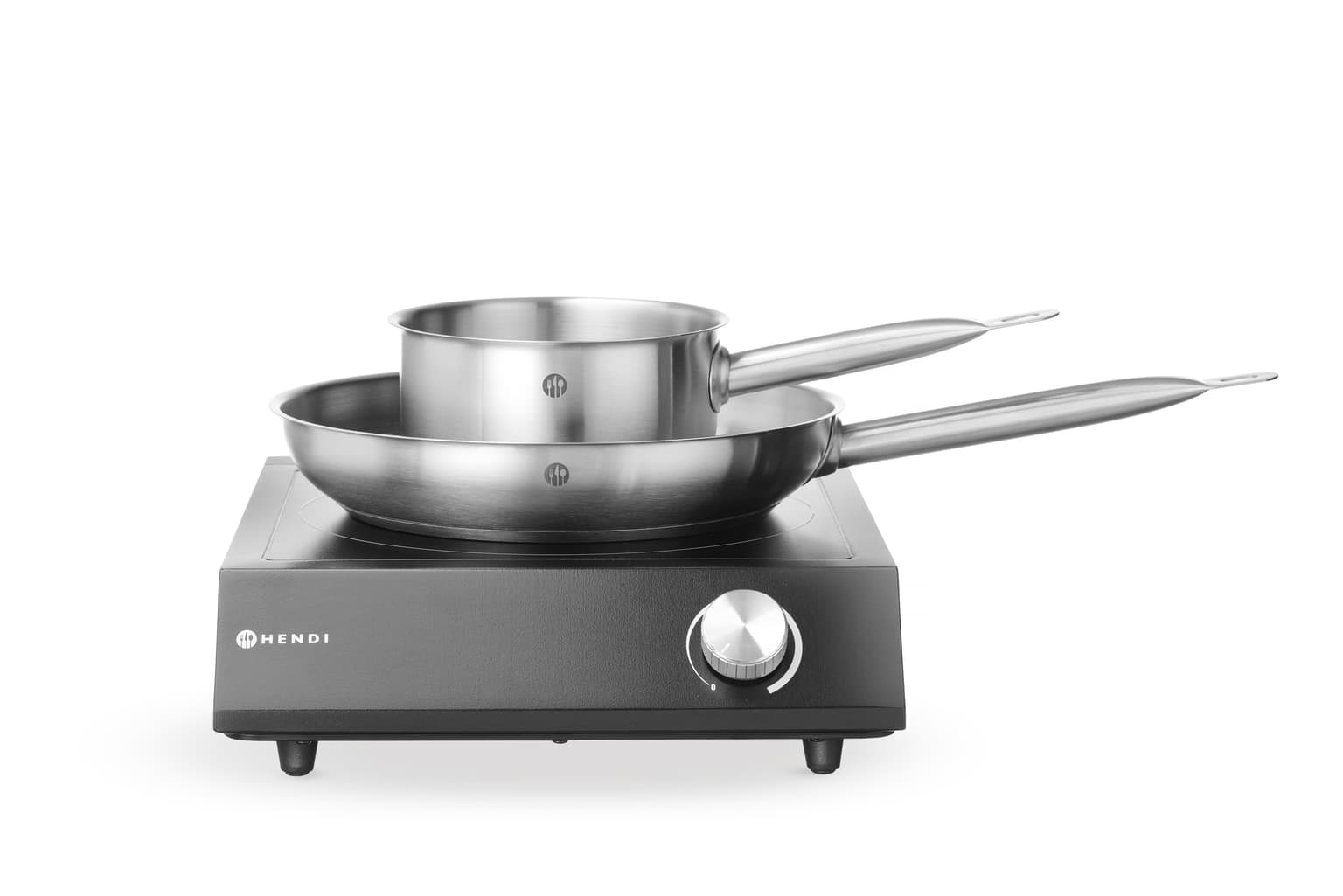 Set: Inductiekookplaat 3500 W + Steelpan + Koekenpan - Hendi — miniature 2
