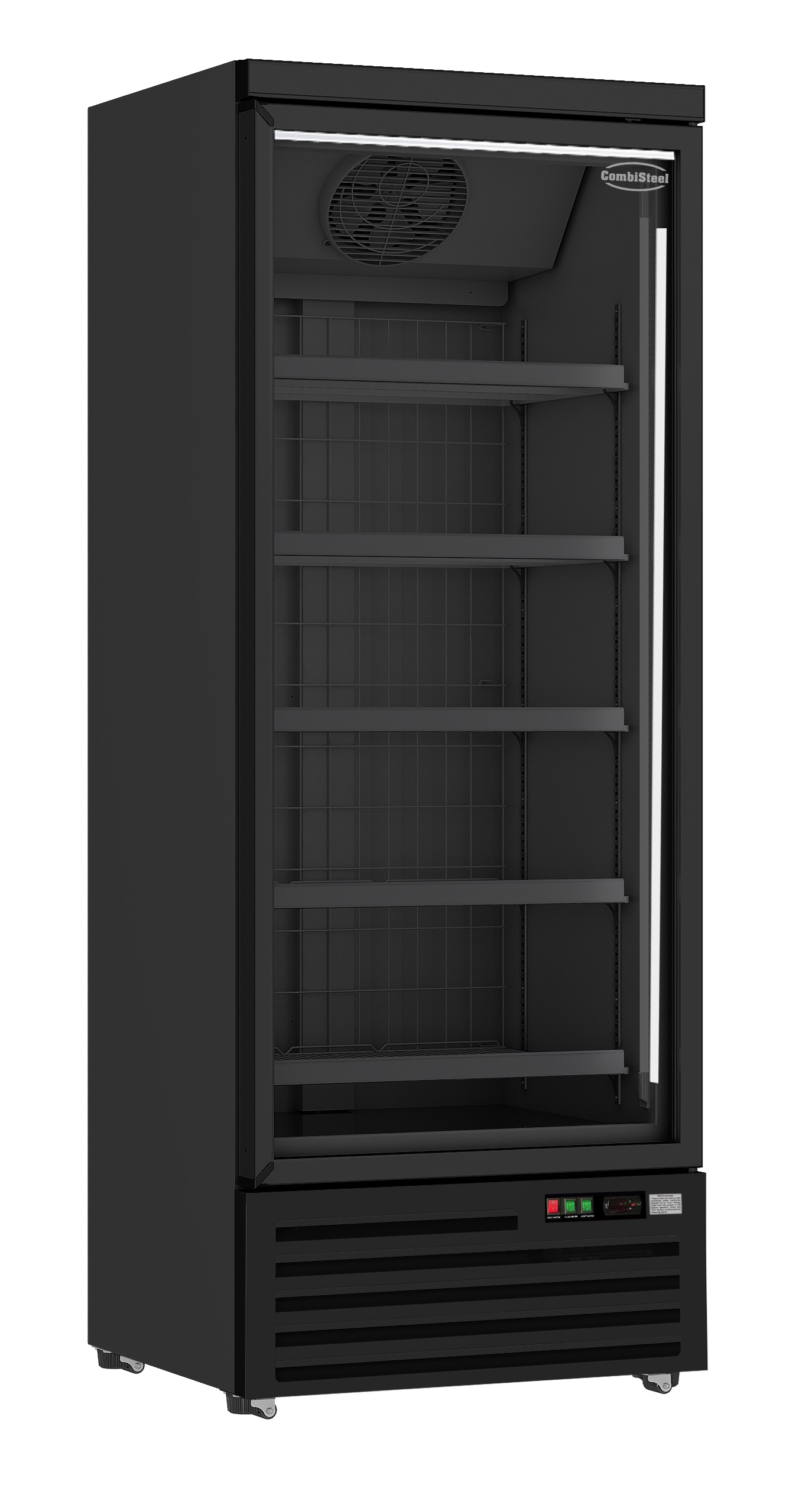 Zwartglazen Vriezer Met Één Deur Jde-600f Bl - Combisteel — visuel 1